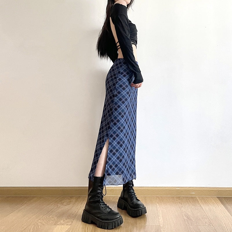 Plaid Midi Pencil Skirt, view 9