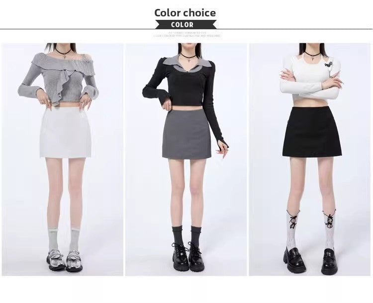 Asymmetric Wrap Mini Skirt, view 7
