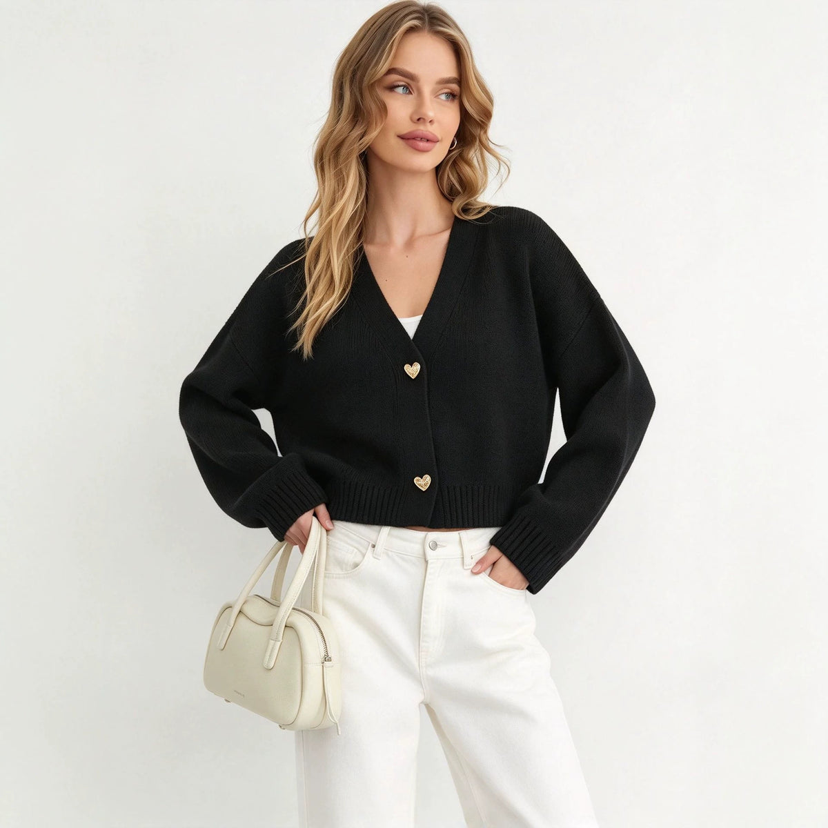 Womens Acrylic Blend Cardigan
