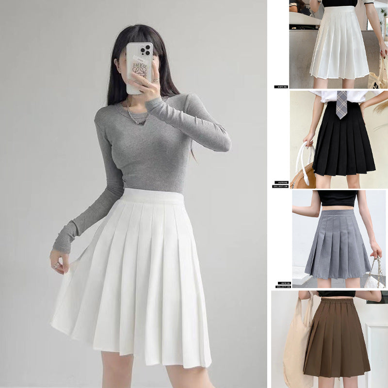 Pleated Pull-On Skirt, view 1