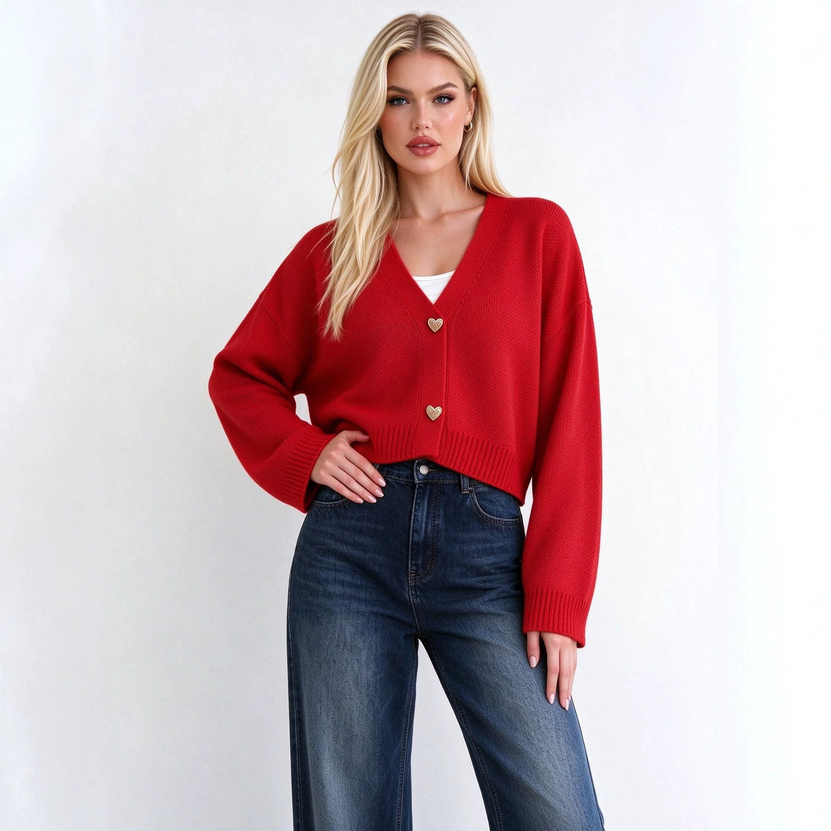 Womens Acrylic Blend Cardigan