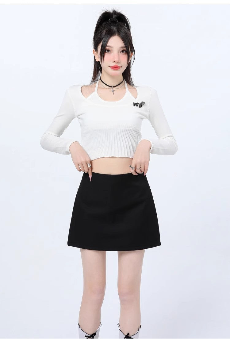 Asymmetric Wrap Mini Skirt, view 23
