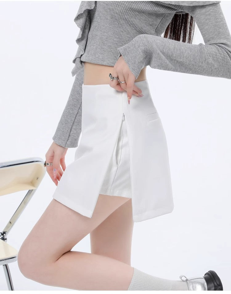 Asymmetric Wrap Mini Skirt, view 16