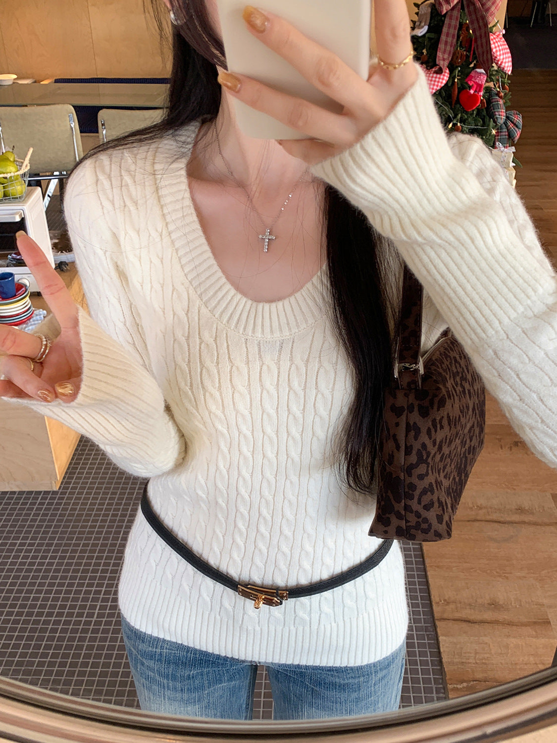 Vintage Cable-Knit Sweater