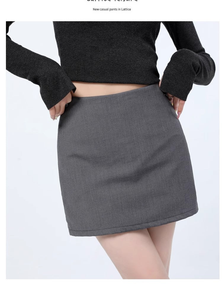 Asymmetric Wrap Mini Skirt, view 34