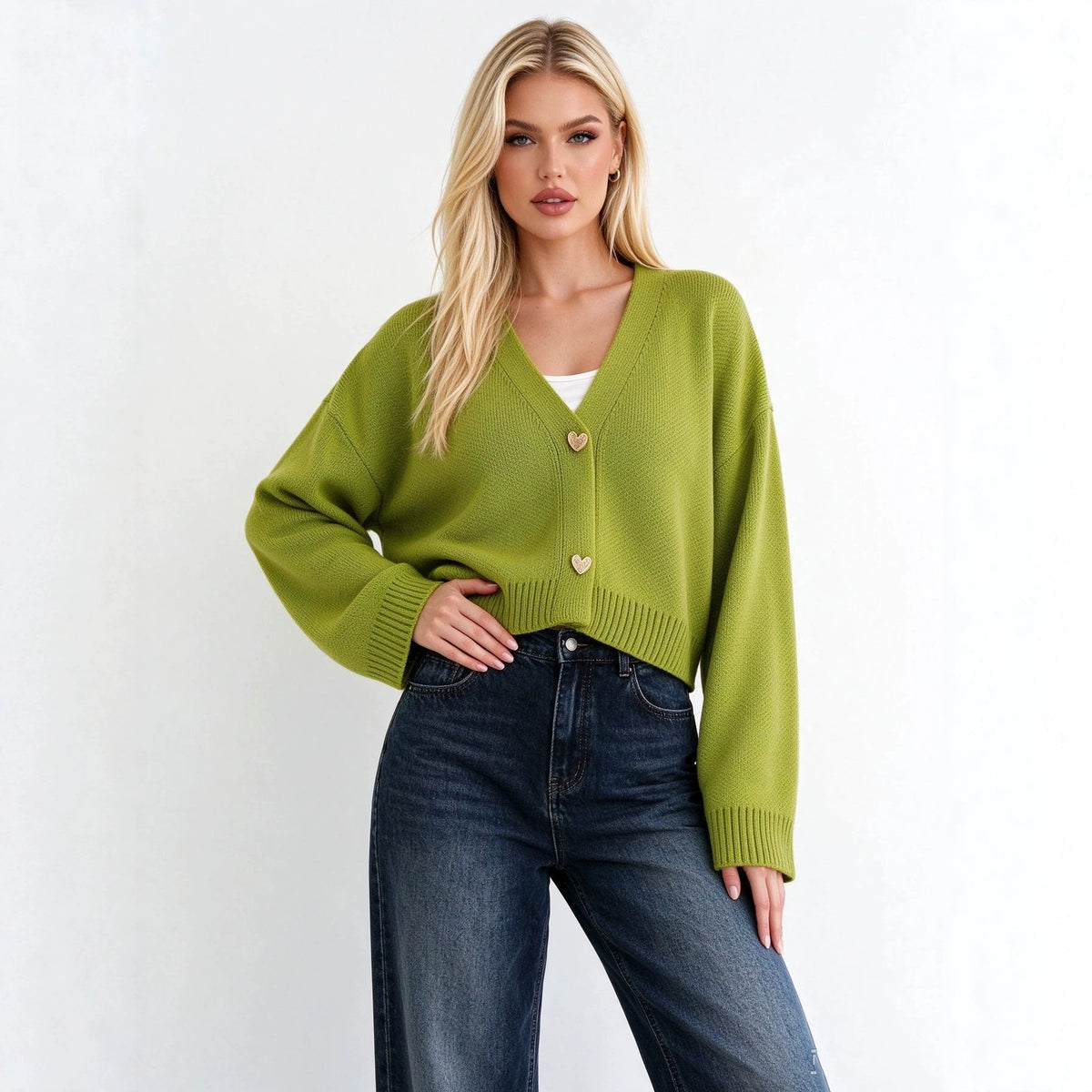 Womens Acrylic Blend Cardigan