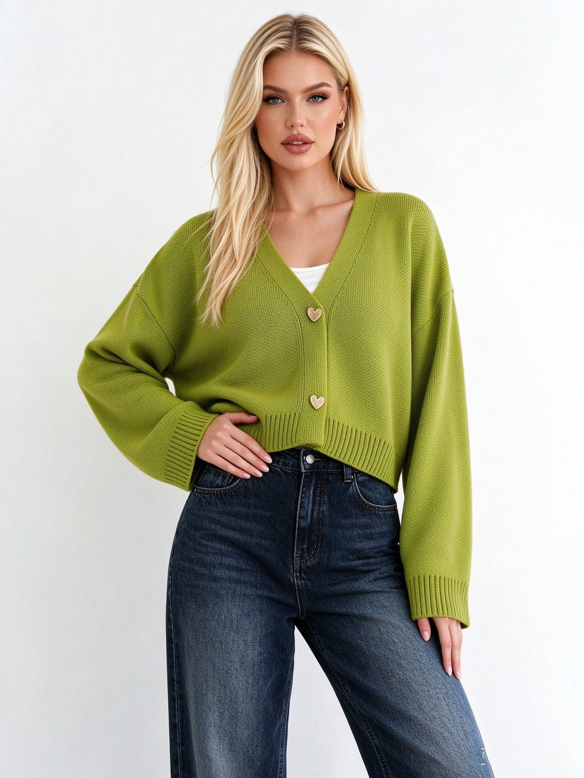 Womens Acrylic Blend Cardigan