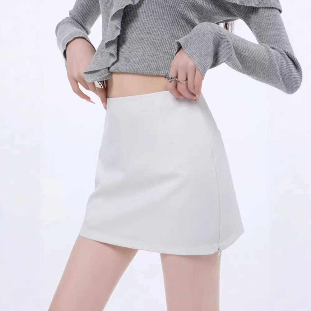 Asymmetric Wrap Mini Skirt, view 3