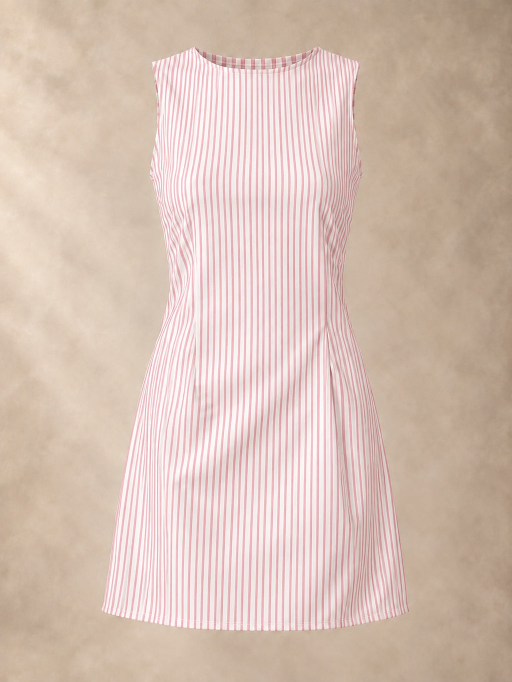 Striped Sleeveless Mini Dress in Pink Stripe, product only