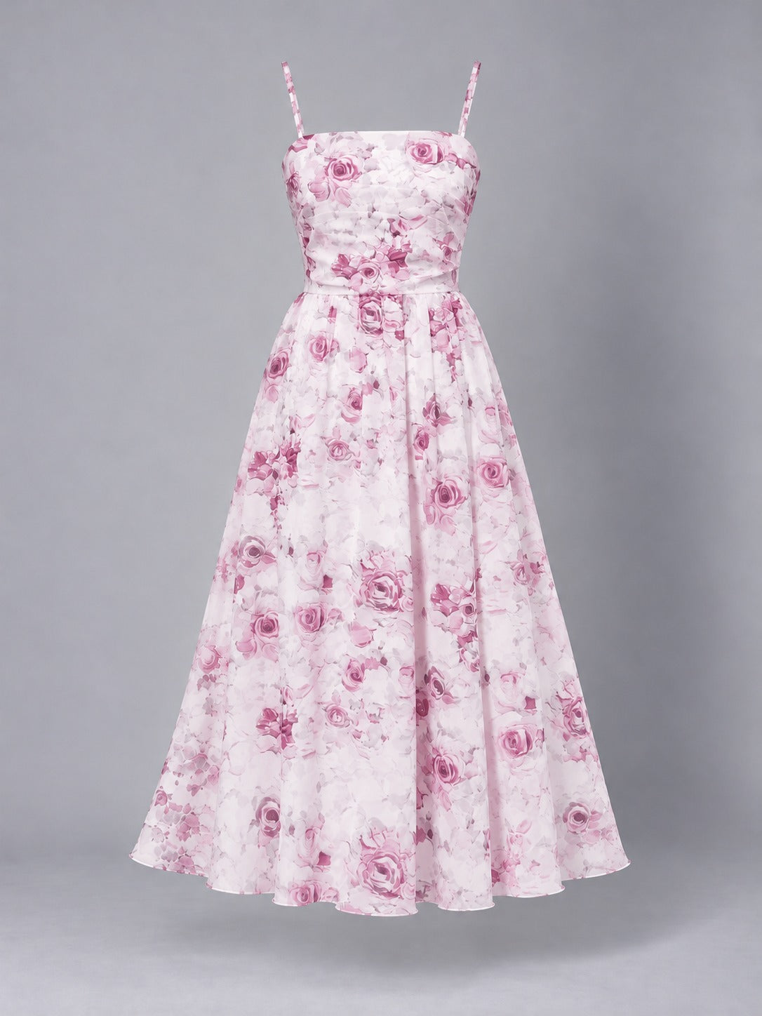 Chiffon Off-Shoulder Evening Dress in Light Purple, product only