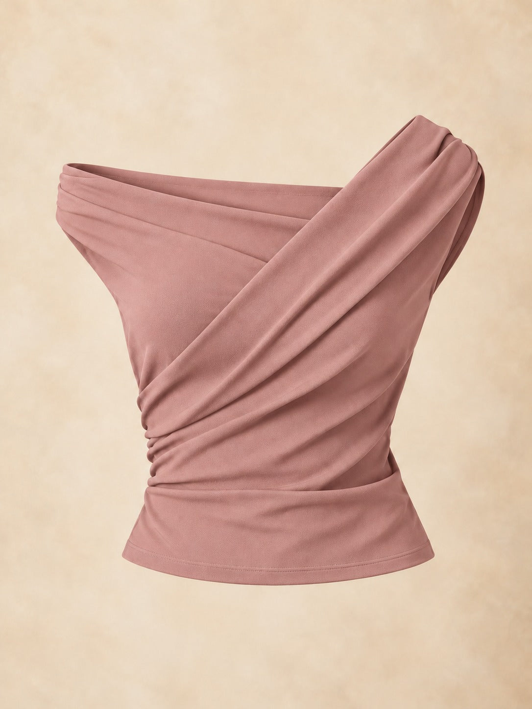One-Shoulder Bodycon Top in Pink, product only