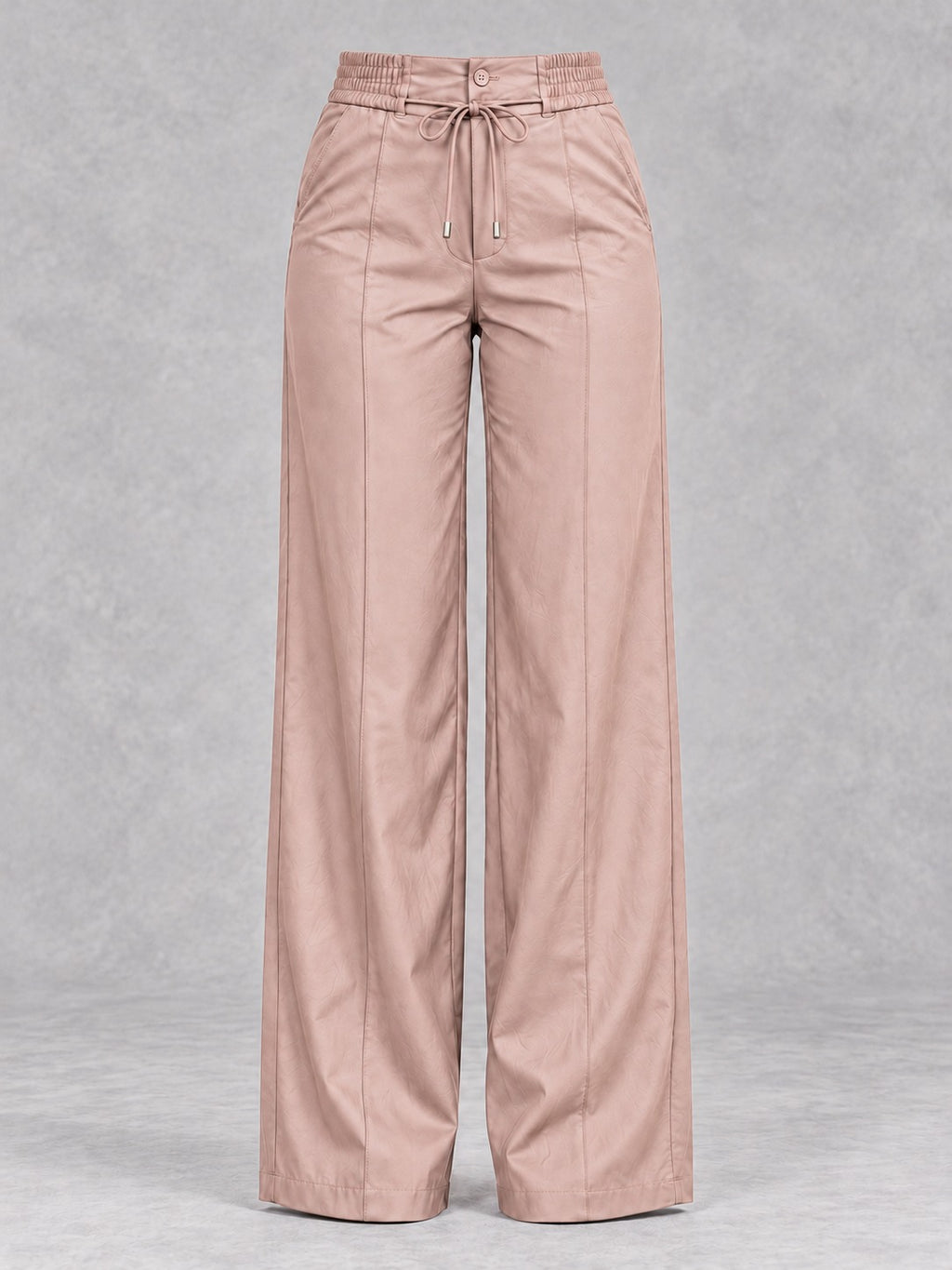 Drawstring Straight-Leg Pants in Pink, product only