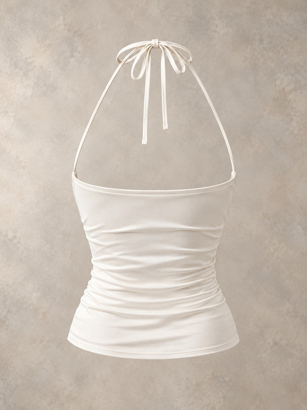 Lace Trim Cami Top in White, back view